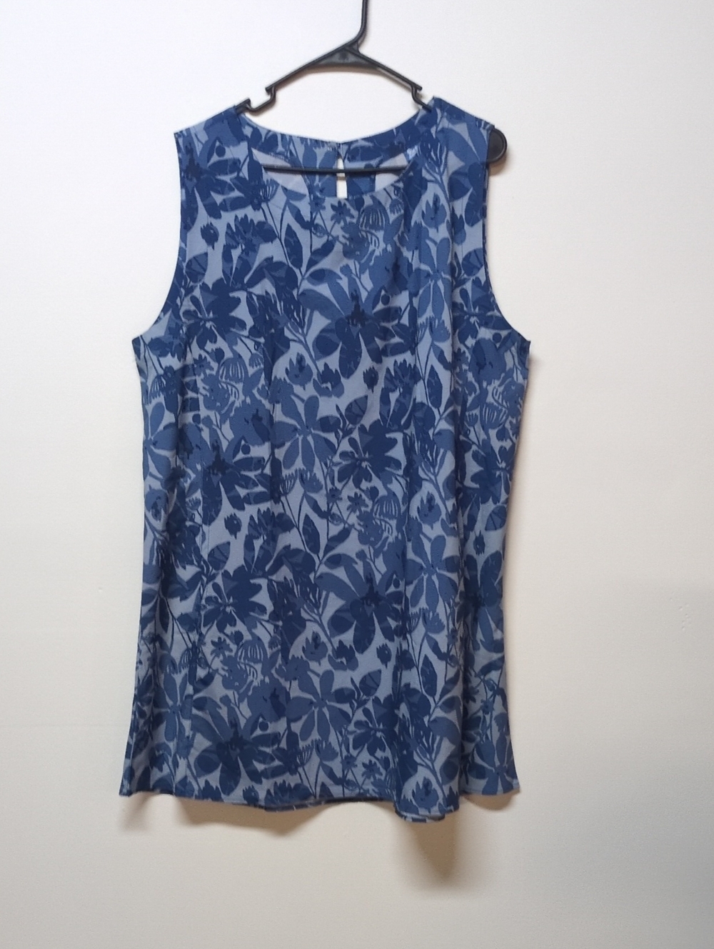 RipSkirt Blue Floral Knee Length Dress, Size XXL